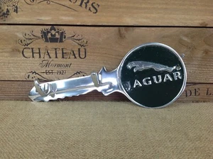 30cm Wall Mounted 2 Hook Polished Aluminium Jaguar Decorative Key Hook - Picture 1 of 7