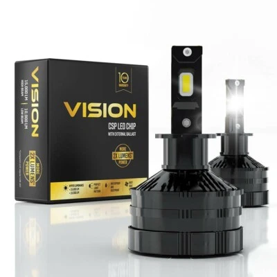 DS18 VTLH3 VISION H3 CSP Chip LED Faros Bombillas Hyper Luminance 6000K Blanco Foto 1 de 4