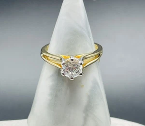 Anillo de compromiso solitario Ana BeKoach 18K HGE tamaño 6,5 conjunto de puntas de catedral nuevo de Lote Antiguo - Imagen 1 de 11