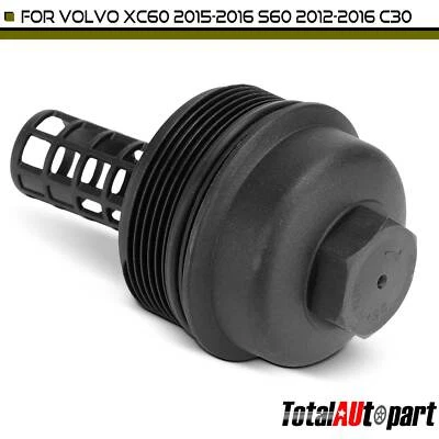 1x tampa de filtro de óleo para Volvo XC60 2015-2016 S60 2012-2016 C30 C70 L5 2.5L 2.4L - Imagem 1 de 4