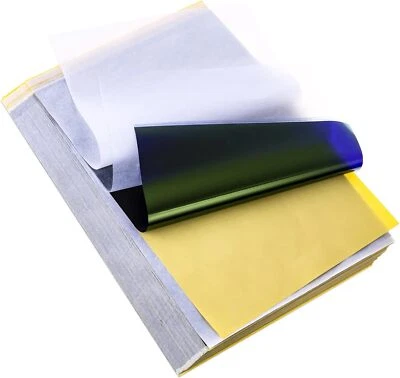 100 Sheets Tattoo Transfer Paper, Audab Stencil Paper for Small, Blue  - Image 1 of 4
