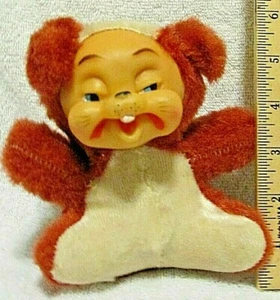 Vintage Rushton Rubber Faced Squirrel Chipmunk Squeaker Toy Stuffed Animal - Picture 1 of 5