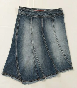 GUESS Vintage Retro USA Made Denim Blue Jean Skirt, Size 2 / 4 - Picture 1 of 11