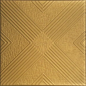 Ceiling Tiles, Glue Up 20" x 20", Decorative, Styrofoam, MALTA Metalic GOLD - Picture 1 of 2