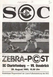 Fussball-Programmheft   83/84   2. Liga    Charlottenburg Berlin - VfL Osnabrück - Zdjęcie 1 z 1