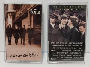 Beatles Live At The BBC & Rock 'N' Roll Music Volume 2 Cassette Tapes Lot Of 2 - Picture 1 of 3