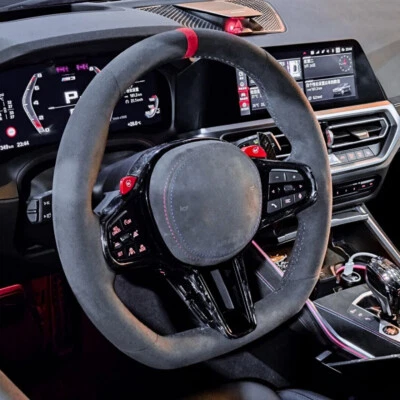 Volante Heat Hod fibra de carbono Alcantara para BMW G30 G87 G80 G82 G81 G06 Foto 1 de 4