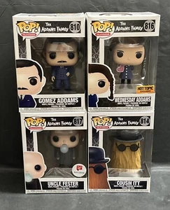 The Addams Family Funko Pop 4 Set(810,814816,817)Hot Topic + Walmart Exclusives - Picture 1 of 7