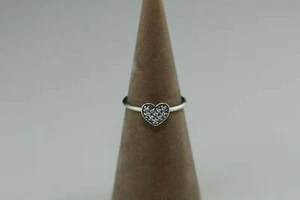 Original Pandora Ring Herz CUBIC ZIRKONIA WEIß - 190890CZ Neu  - Bild 1 von 1