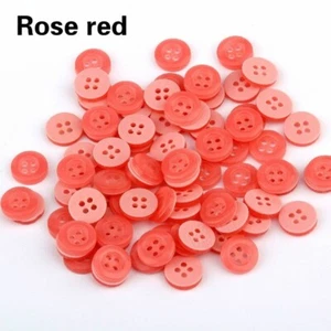 1000pcs Small Resin Round Button Four Holes Apparel Sewing Accessories DIY Multi - Picture 1 of 13