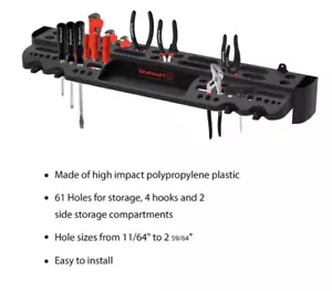 Stalwart Werkzeug Aufbewahrung Regal Wandmontage Organizer Rack - 61 Fächer, 4 Haken - Bild 1 von 7