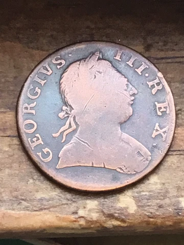 RARE 1774 Machin's Mills Colonial HALF PENNY REVOLUTIONARY WAR COIN Cover