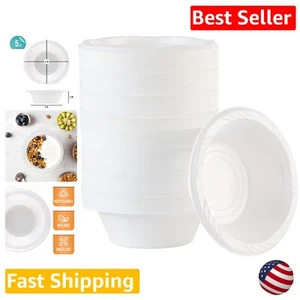 Disposable White Plastic Dessert Bowls - 800 Count - 5 oz - Pack of 800 - Picture 1 of 8