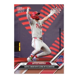 2024 Topps Now #277 Bryce Harper Phillies enciende Londres Sliding HR Celebration - Imagen 1 de 1