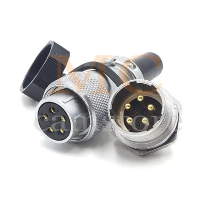 WS20 5pin Waterproof Connector,WEIPU Aviation Bulkhead Circular Plug Socket - Image 1 of 4
