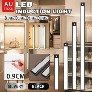 Under Cupboard Wardrobe Lights Wireless LED Motion Sensor Closet Cabinet Light - Picture 1 of 17