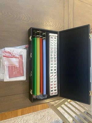 Vintage Chinese Mah-Jongg Mah Jong Set 166 Tiles with Carrying Case - Image 1 of 4