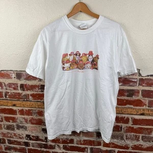 Vintage Cat Shirt Size Large White Short Sleeve Red Hot Fancy Feline Funny Humor - Picture 1 of 5