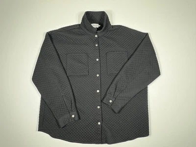 BKE Abrigo Acolchado Mujer XL Negro Frente a Presión Texturizado Cálido Informal Ropa Exterior Foto 1 de 3