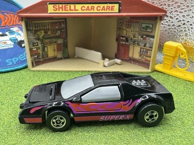 1983 Hot Wheels Crack-Ups Black Sport Crasher Super-X Hong Kong Vintage - Bild 1 von 4