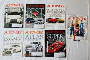 Vintage Autoweek Magazine Lot of 7 Year 2013 Mazda Porsche Ford AMG Lexus Alfa - Picture 1 of 2