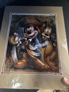 Darren Wilson Disney Kunst Mickey Mouse Pirat Pluto doppelt mattierter Druck 18" x 14" - Bild 1 von 9