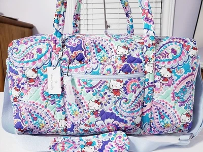 Bolsa de viaje grande Vera Bradley Hello Kitty de cachemira EXACTA NUEVA CON ETIQUETAS Foto 1 de 4