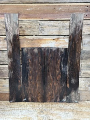 Mastergrade AAAA Mun Ebony Acoustic Guitar Tonewood Set V28 - Image 1 of 4