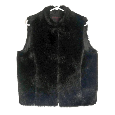 Chaleco de piel sintética Ralph Lauren vintage Jackson Hole para mujer L cremallera completa etiqueta negra Foto 1 de 4