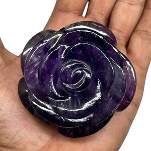 1029 Cts Natural Amethyst Rose Carving Unique Floral Design Huge Gemstone - Picture 1 of 12