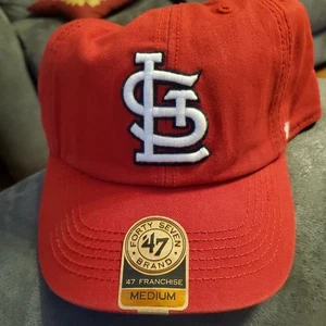 Brand New '47 Brand St. Louis Cardinals Red Medium Hat (Gold Sticker) - Picture 1 of 4