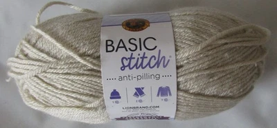 Lion Brand Yarn Basic Stitch Skein Tones Anti Pilling Yarn - Beige Heather Skein - Image 1 of 4