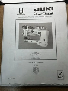 UNION SPECIAL 50000 SERIES ADJUSTING INSTRUCTIONS & ILLUSTRATED PARTS LIST - Picture 1 of 4