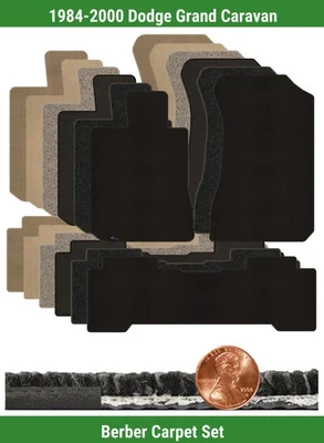 Juego de alfombrillas bereber personalizadas para Dodge Grand Caravan 1984-2000 (3 piezas) #K6M Foto 1 de 4