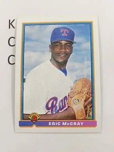 Bowman Baseball #281 1991 Eric McCray Texas Rangers - Imagen 1 de 2