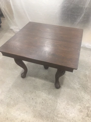 Antique Claw Foot Oak Table, Vintage 1920 Cover