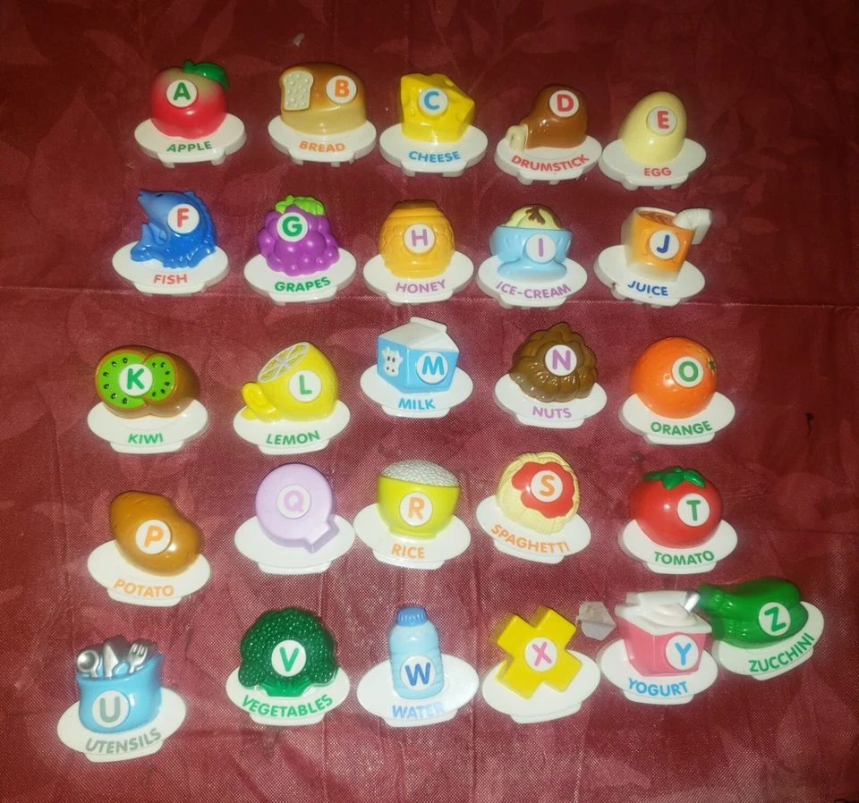 Vtech A-Z ABC Alphabet Food Fun Refrigerator Magnets COMPLETE  - Image 1 of 4