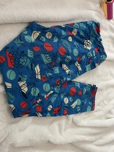Lularoe TC Fruit themed leggings blue - Picture 1 of 9