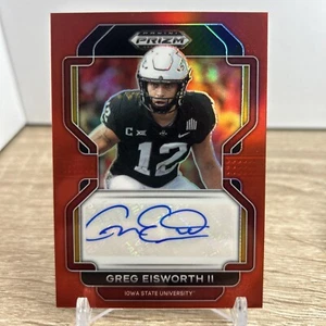 2023 Panini Prizm Draft Picks 2022 Update Red /199 Greg Eisworth II #RA-GEI Auto - Picture 1 of 2