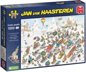 NEW Jumbo Jigsaw Puzzle 1000 Pieces 1110100025 Haasteren It's all going downhill - Picture 1 of 2