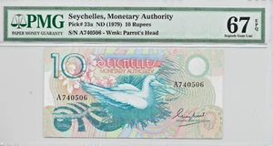Seychelles 23a 1979 10 Rupees PMG67 EPQ - Picture 1 of 2
