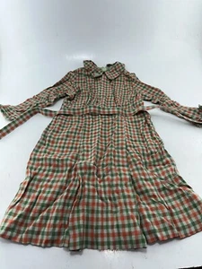 Vestido Vintage Años 70 80 Hecho en Casa/Hecho a Mano Multicolor A Cuadros Manga Larga Leer Desc - Imagen 1 de 14