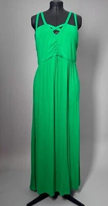 Lane Bryant Kelly Green Stretch Knit Sleeveless Maxi Dress Women's Size 18/20 - Picture 1 of 21