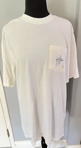 Guy Harvey T-Shirt L White Classic Fit Swordfish Logo Graphic Short Sleeve Mens - Picture 1 of 6