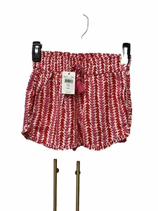 NWT Boden Girls Red & Pink Shorts Sz 10Y Ruffle Hemline Elastic Waist Pockets - Picture 1 of 4