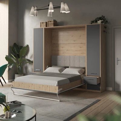 SMARTBett set pensile con letto a parete standard 160x200 verticale + 2 x 50 arm - Immagine 1 di 4