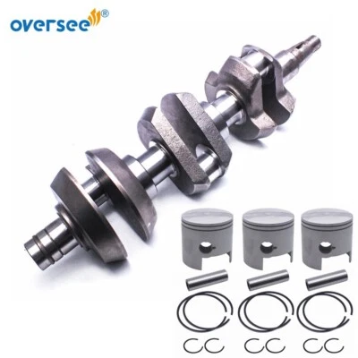 Conjunto de virabrequim 688-11411 com pistão para motor de popa Yamaha 2T 75 85 90HP Enduro 3 cilindros - Imagem 1 de 4