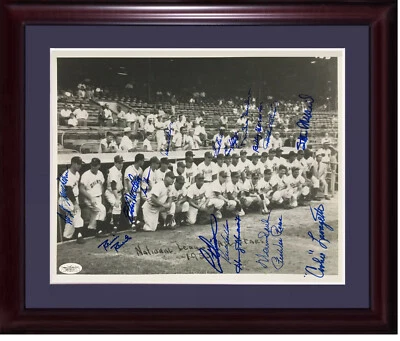 1953 All Star Game signed 11x14 photo framed 17 auto Stan Musial Ed Mathews Jsa - Image 1 of 4