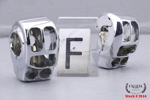 2016 Harley Street Glide CVO Hand Control Switch Housing Cover Set CHROME - Picture 1 of 14
