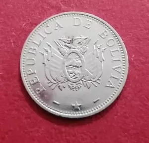 BOLIVIA  1987  COIN,  50 CEVTAVOS - Picture 1 of 2